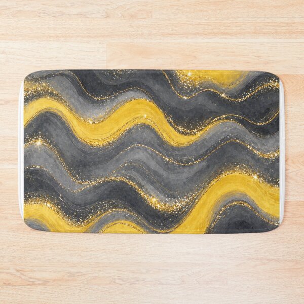 Item preview, Dark Grey Yellow Glitter Art designed and sold by AureliasDesignStudio.