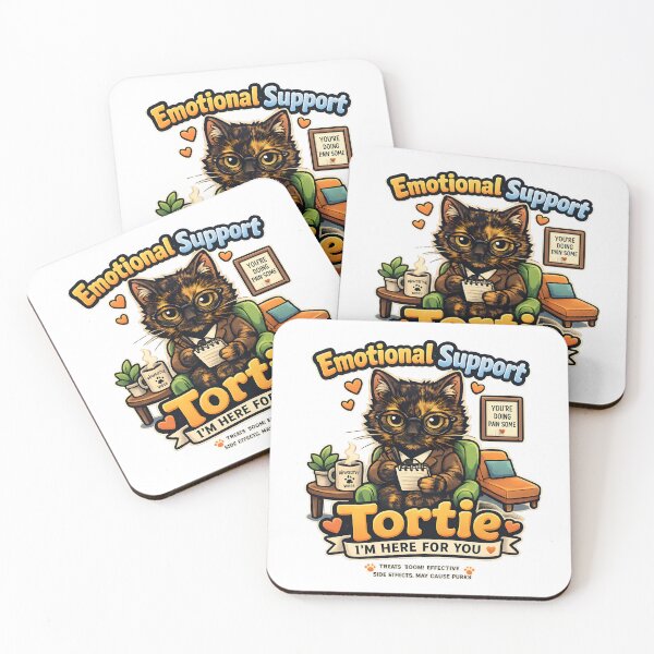 Item preview, Emotional Support Tortie Cat Therapist – Funny Tortoiseshell Cat Lover Gift designed and sold by Martin's_Design.