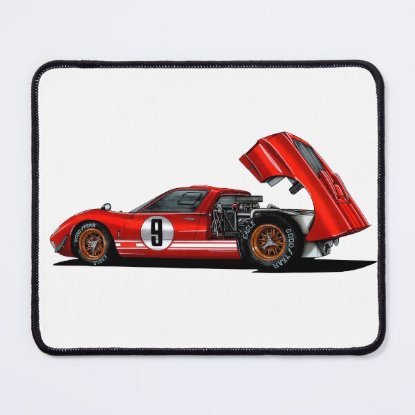 Item preview, Exclusive drawing legendary racing american red retro sport car GT40 Mk I Coupe 4.7L V8 Cobra Engine designed and sold by Cars23.
