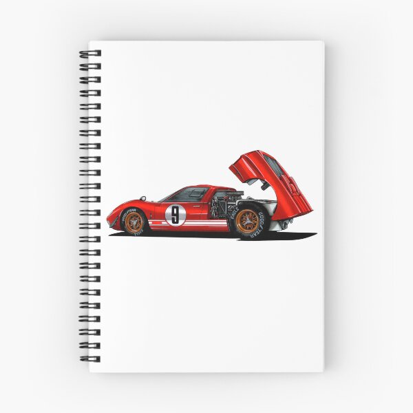Item preview, Exclusive drawing legendary racing american red retro sport car GT40 Mk I Coupe 4.7L V8 Cobra Engine designed and sold by Cars23.