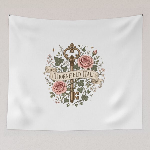 Item preview, Thornfield Hall Vintage Key And Roses Jane Eyre designed and sold by Fenay Designs.