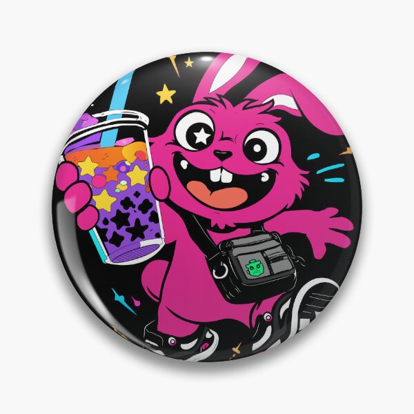 Item preview, Pink Streetwear Bunny Drinking Galaxy Boba Tea designed and sold by MaehwaBloom.