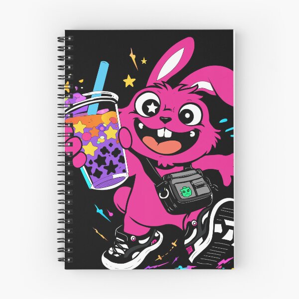 Item preview, Pink Streetwear Bunny Drinking Galaxy Boba Tea designed and sold by MaehwaBloom.