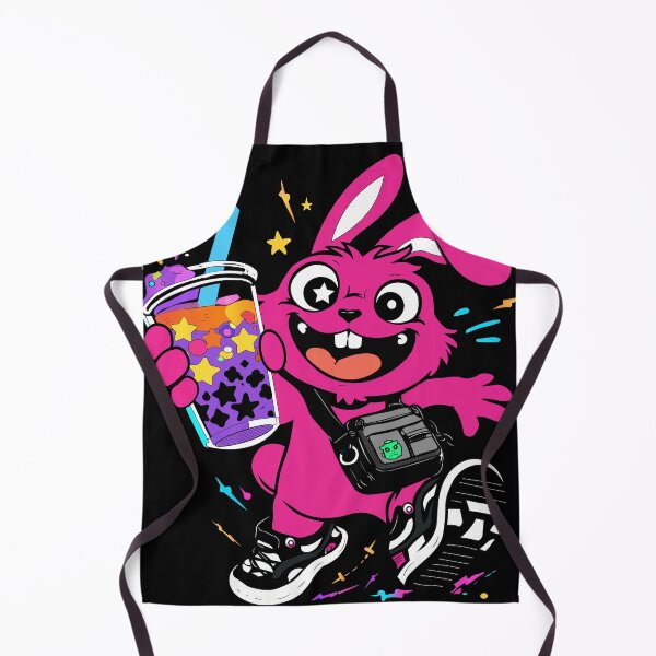 Item preview, Pink Streetwear Bunny Drinking Galaxy Boba Tea designed and sold by MaehwaBloom.