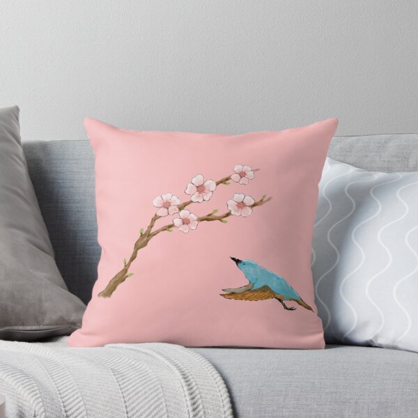 Item preview, Cherry blossoms and a cute blue bird designed and sold by greenPQBstudio.