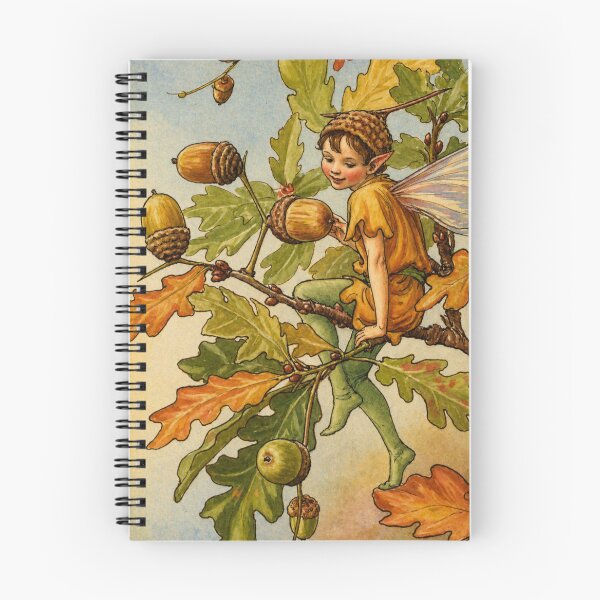 Item preview, Autumn Fairy Art Nouveau Oak Acorn Sprite for Cottagecore Lovers designed and sold by RickE.