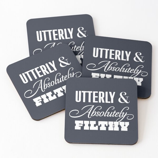 Item preview, Utterly & Absolutely Filthy Typography designed and sold by Blush Pumpkin Design.