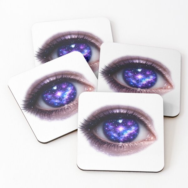 Item preview, Cosmic Vision: Galaxy Nebula Eye Art Print designed and sold by Troll Art & Delete.