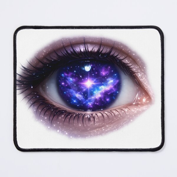 Item preview, Cosmic Vision: Galaxy Nebula Eye Art Print designed and sold by Troll Art & Delete.