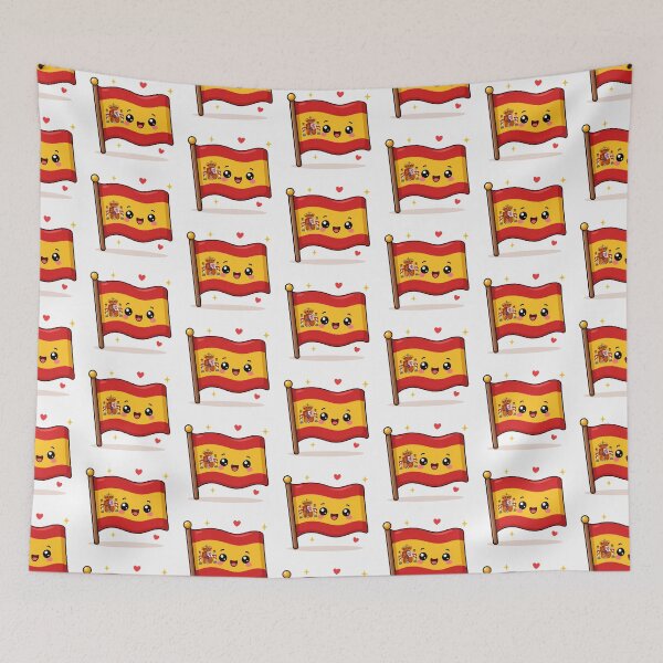 Item preview, Bandera española kawaii designed and sold by Collection Touillette.