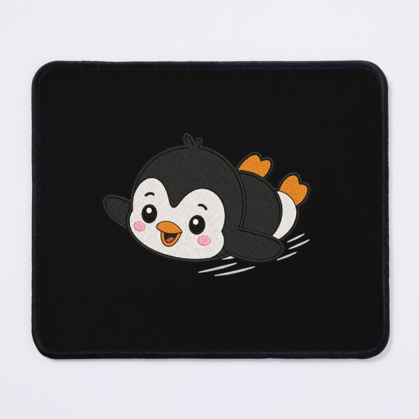 Item preview, Cute Kawaii Sliding Penguin – Funny Belly Slide Penguin | Minimal Embroidery Style designed and sold by ColorSplash123.