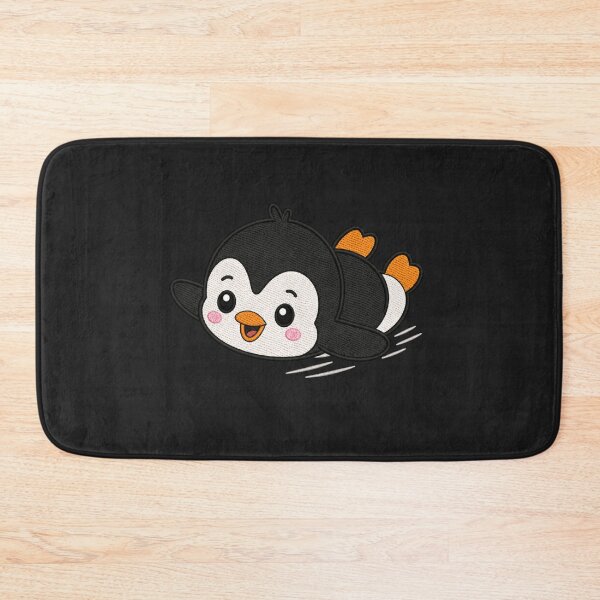 Item preview, Cute Kawaii Sliding Penguin – Funny Belly Slide Penguin | Minimal Embroidery Style designed and sold by ColorSplash123.
