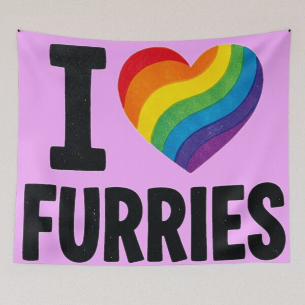 Item preview, I heart furries designed and sold by The King's general goods.