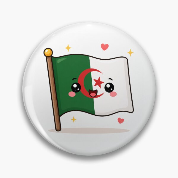 Item preview, Kawaii Algerian flag designed and sold by Collection Touillette.