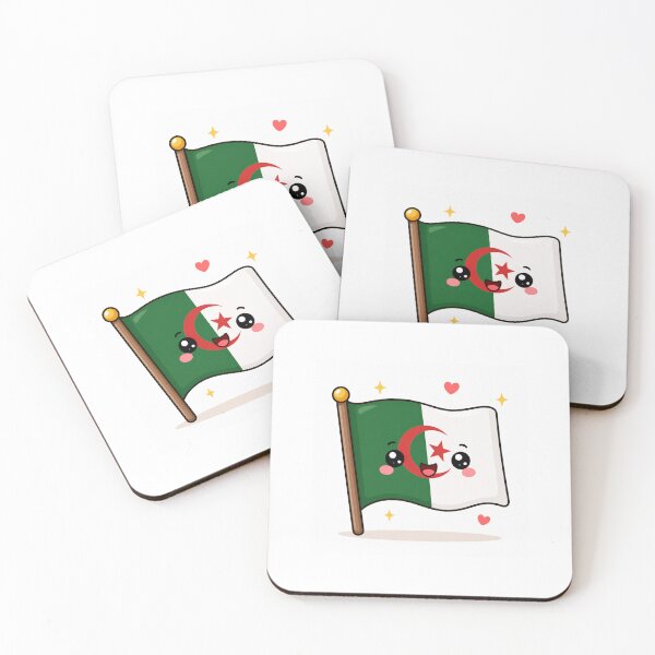 Item preview, Kawaii Algerian flag designed and sold by Collection Touillette.