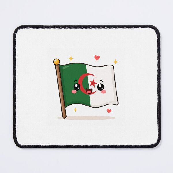 Item preview, Kawaii Algerian flag designed and sold by Collection Touillette.