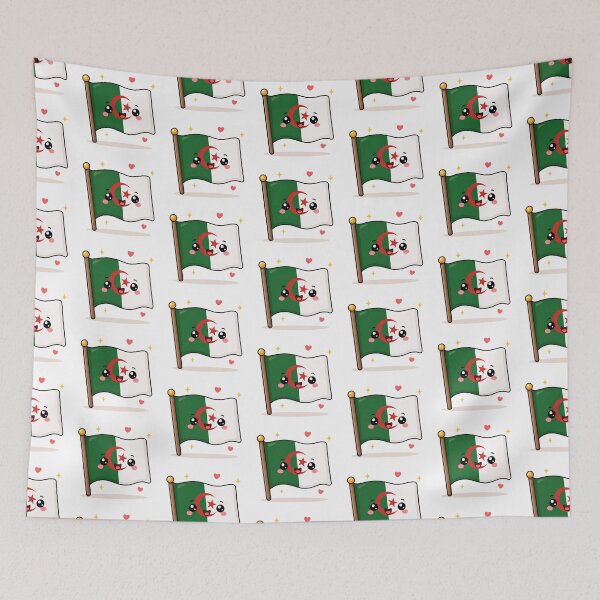 Item preview, Kawaii Algerian flag designed and sold by Collection Touillette.