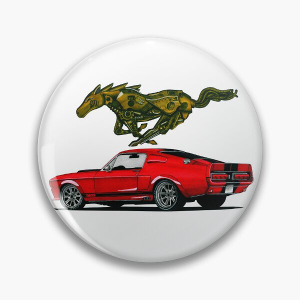 Item preview, Exclusive drawing legendary modified american red muscle car GT500 Coupe Eleanor designed and sold by Cars23.