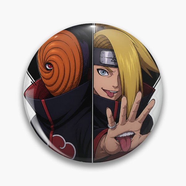 Item preview, Tobi vs Deidara Split Face Anime Akatsuki Art designed and sold by ZenOtaku Lab.