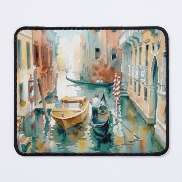 Item preview, Venetian Tranquil Canal Watercolor Scene designed and sold by caracatita75.
