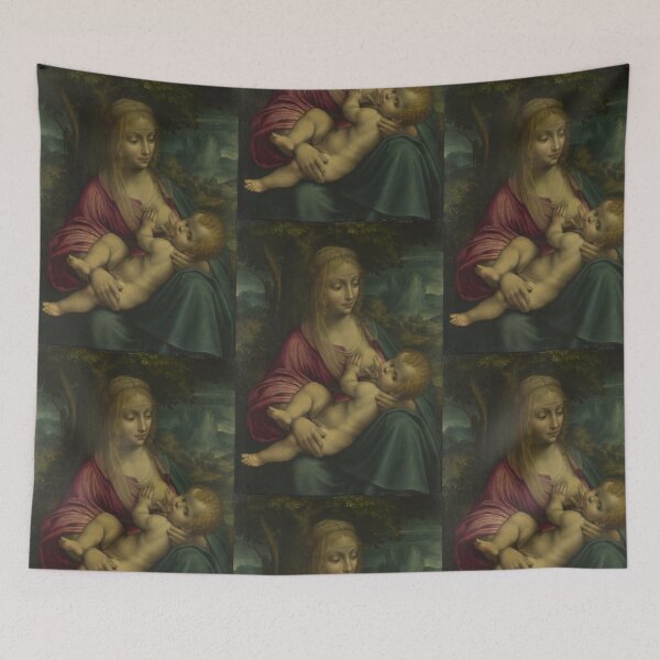 Item preview, The Virgin and Child by Leonardo da Vinci Renaissance Religious Art Print designed and sold by artofuniverse.