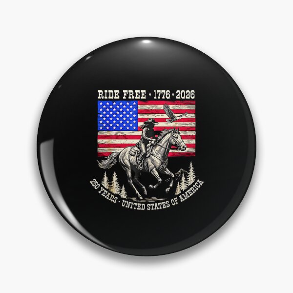Artikelvorschau, Ride Free 1776 2026 USA 250 Jahre Patriotischer Cowboy Western 4. Juli Amerikanische Freiheit entworfen und verkauft von FerminVigo.