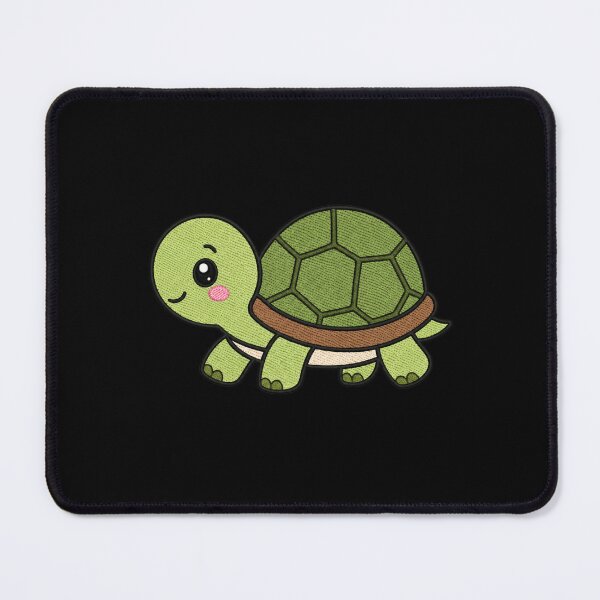 Item preview, Cute Kawaii Walking Turtle – Slow Cute Tortoise | Minimal Embroidery Style designed and sold by ColorSplash123.
