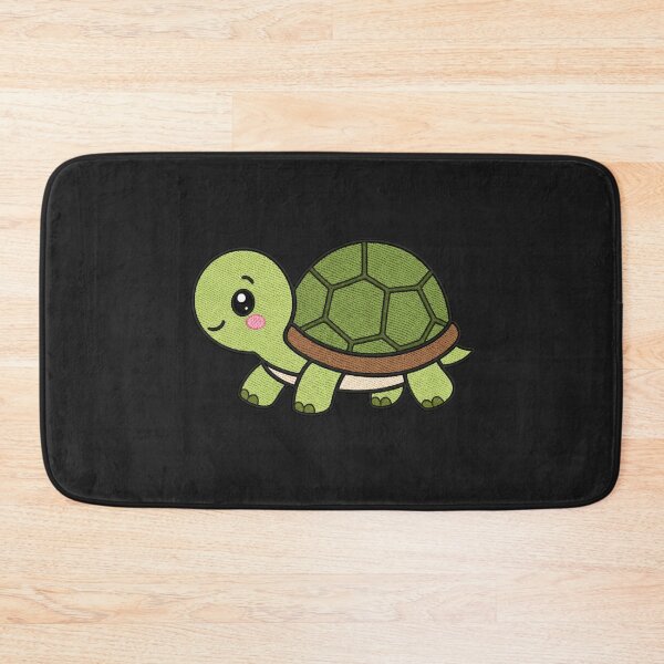 Item preview, Cute Kawaii Walking Turtle – Slow Cute Tortoise | Minimal Embroidery Style designed and sold by ColorSplash123.