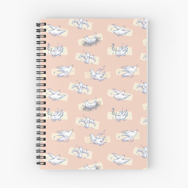 Item preview, peace doves pattern (salmon) designed and sold by dimsdoodles.