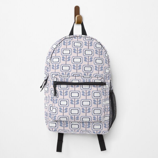 Item preview, Retro Blue and Pink Square Flowers Floral Pattern designed and sold by winterpumpkin.