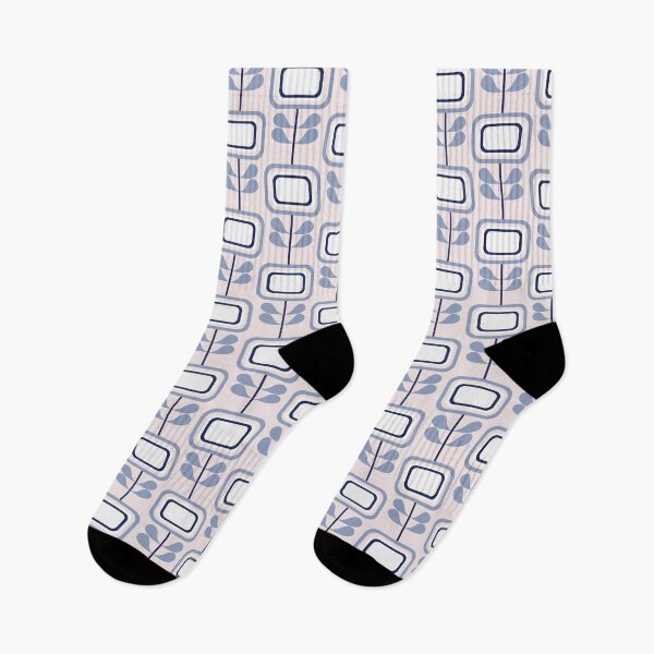 Item preview, Retro Blue and Pink Square Flowers Floral Pattern designed and sold by winterpumpkin.