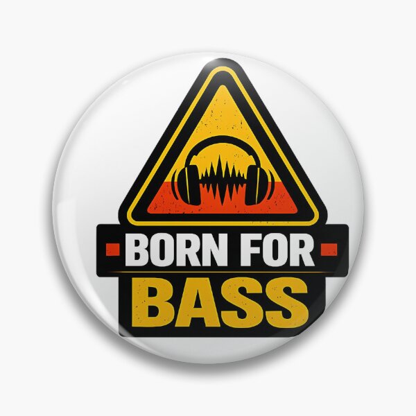 Item preview, Born For Bass Warning Triangle designed and sold by  ZenRave Designs.