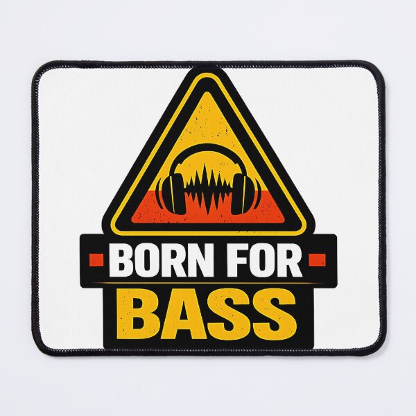 Item preview, Born For Bass Warning Triangle designed and sold by ZenRave Designs.