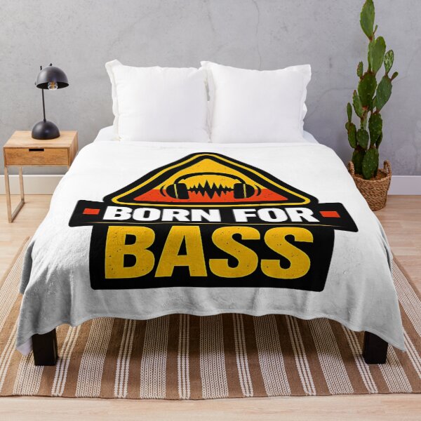 Item preview, Born For Bass Warning Triangle designed and sold by  ZenRave Designs.