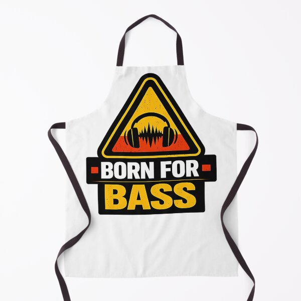 Item preview, Born For Bass Warning Triangle designed and sold by ZenRave Designs.