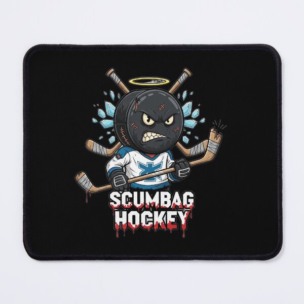 Item preview, Scumbag Hockey - Angry Puk Mascot with Broken Stick designed and sold by Threadnovax.