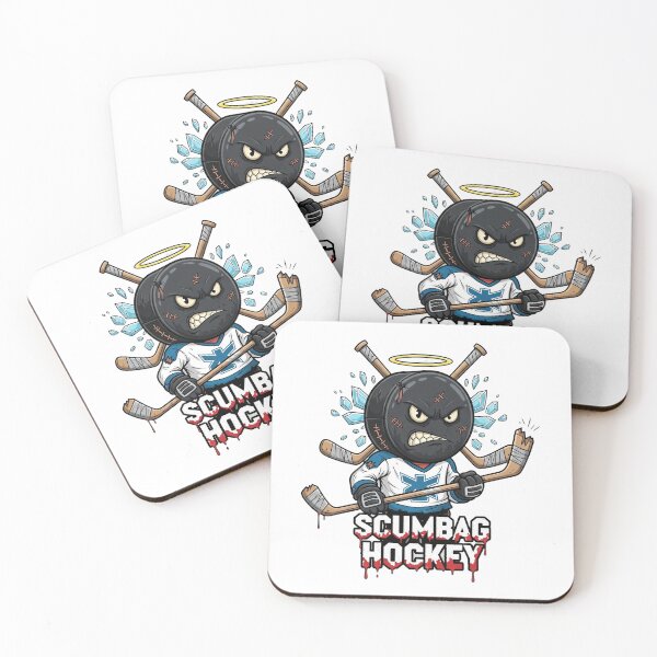 Item preview, Scumbag Hockey - Angry Puk Mascot with Broken Stick designed and sold by Threadnovax.