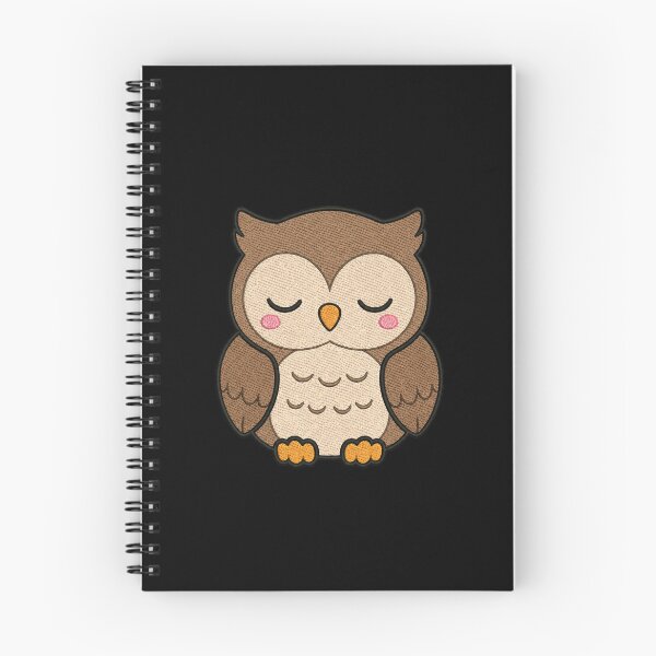 Item preview, Cute Kawaii Sleepy Owl – Adorable Sleeping Owl | Minimal Embroidery Style designed and sold by ColorSplash123.