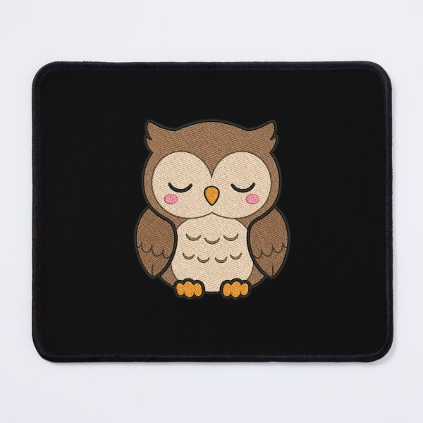 Item preview, Cute Kawaii Sleepy Owl – Adorable Sleeping Owl | Minimal Embroidery Style designed and sold by ColorSplash123.