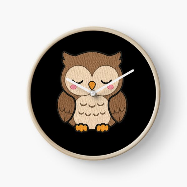 Item preview, Cute Kawaii Sleepy Owl – Adorable Sleeping Owl | Minimal Embroidery Style designed and sold by ColorSplash123.