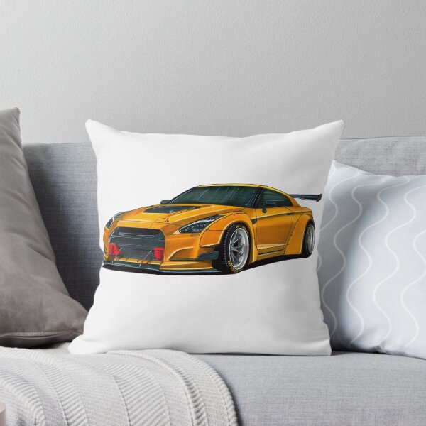Item preview, Exclusive drawing legendary modified jdm gold sport car GT-R R35 Coupe VR38DETT Twin-turbo V6 engine designed and sold by Cars23.