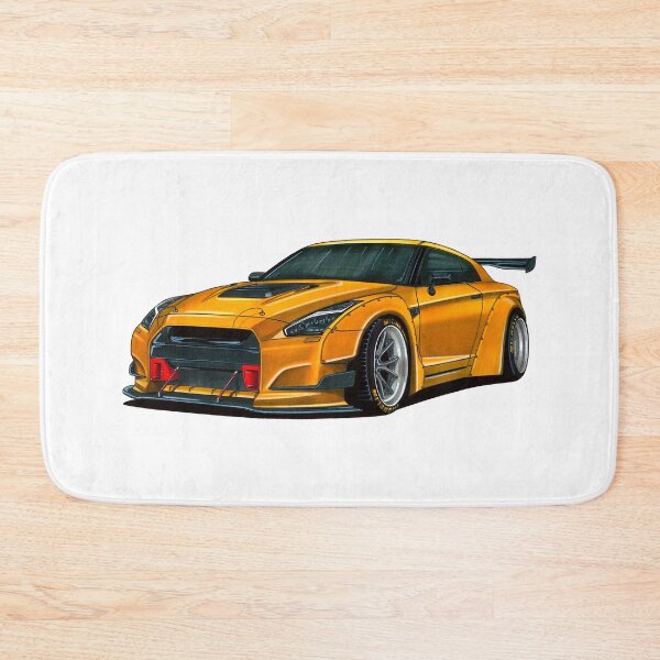 Item preview, Exclusive drawing legendary modified jdm gold sport car GT-R R35 Coupe VR38DETT Twin-turbo V6 engine designed and sold by Cars23.