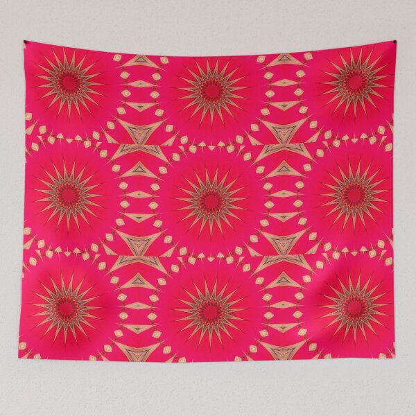 Item preview, Bright red floral Mandala  designed and sold by sonamkumari333.