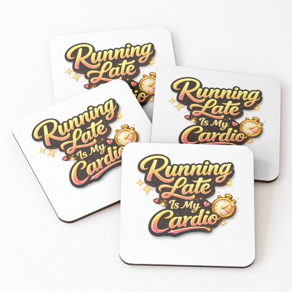 Item preview, Running Late Is My Cardio designed and sold by Neon Wolf Studio.
