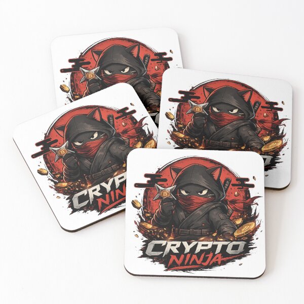 Item preview, Crypto Ninja Cat – Dark Web3 Anime Design designed and sold by YamiSociety.
