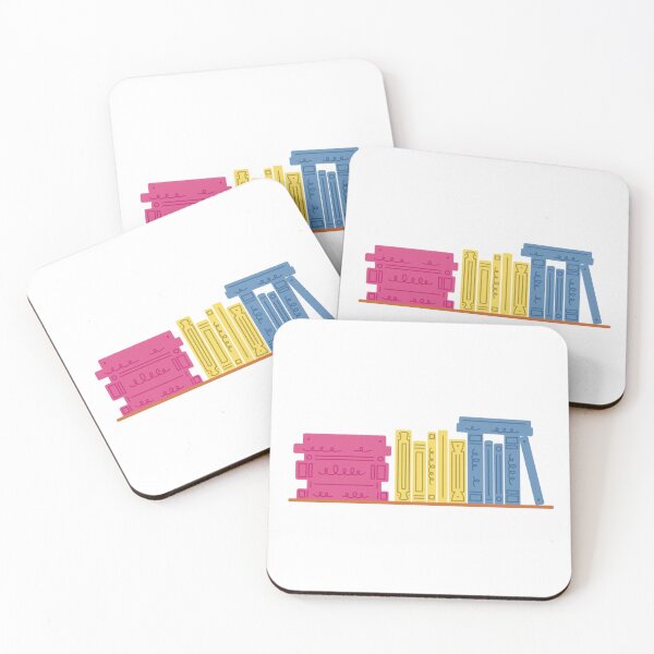 Item preview, Pansexual Pride Flag Bookshelf designed and sold by winterpumpkin.