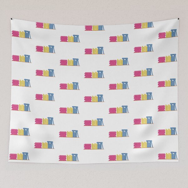 Item preview, Pansexual Pride Flag Bookshelf designed and sold by winterpumpkin.