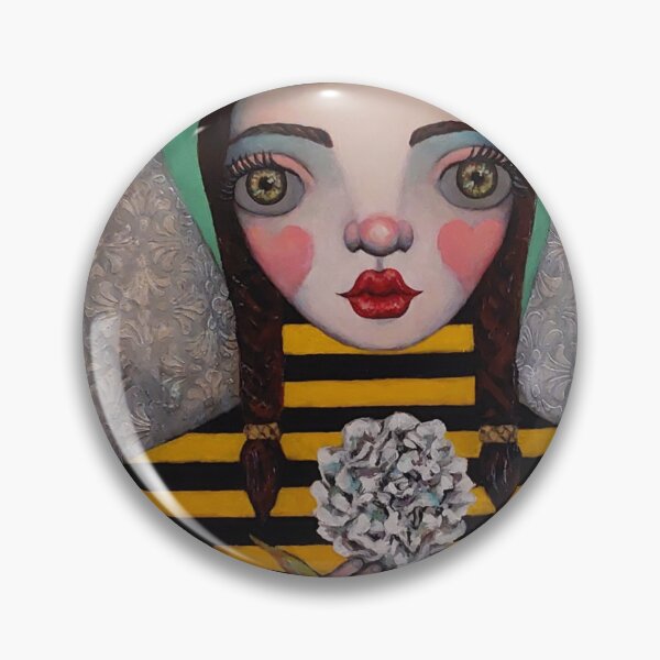 Item preview, " Bee Unique" whimsical bee lady painting designed and sold by StudioWen.
