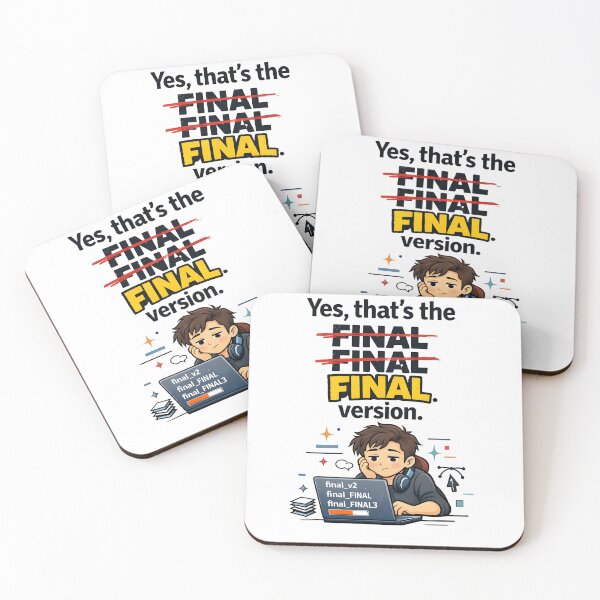Item preview, Final Final Version Funny Creative Work Humor designed and sold by CoolTShirtDesign.