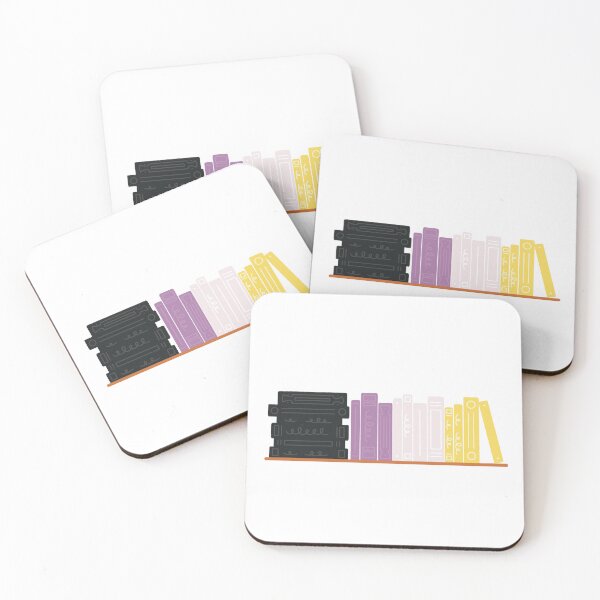 Item preview, Nonbinary Pride Flag Bookshelf designed and sold by winterpumpkin.